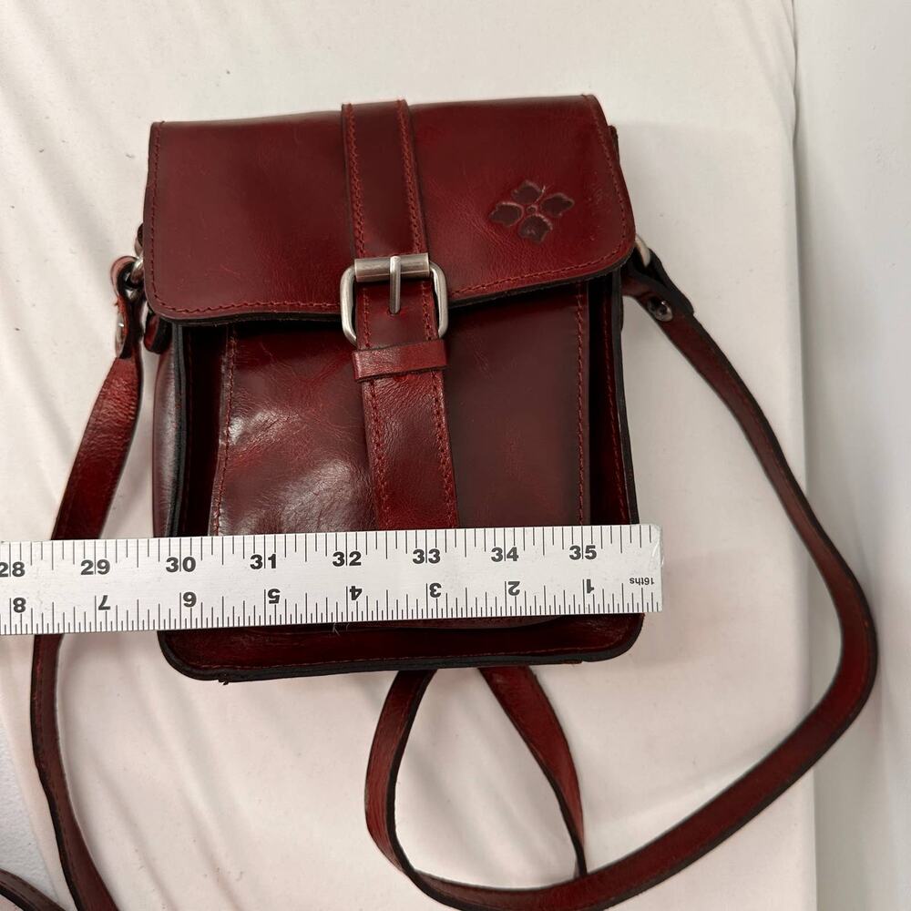 Patricia Nash Lari Oxblood Red Leather Crossbody Satchel Purse - Picture 5 of 13